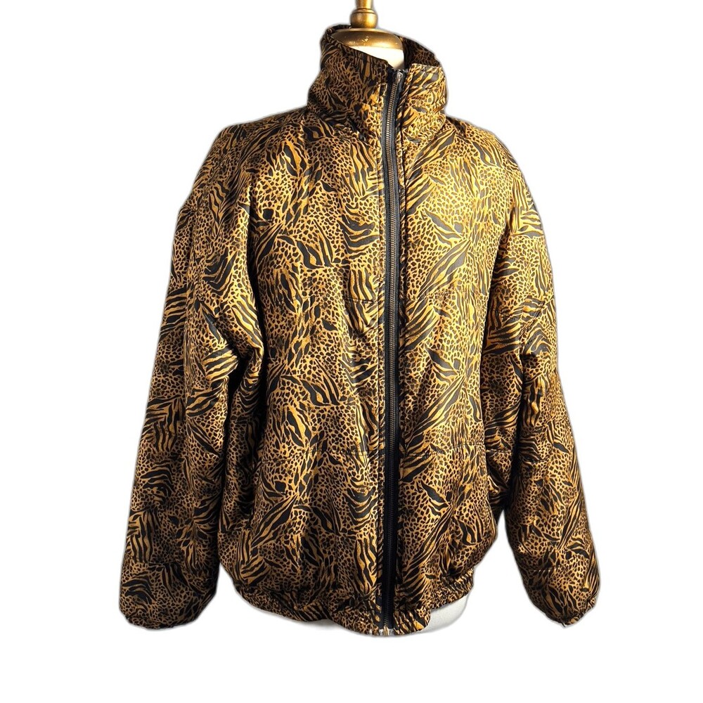 Stunt Sports Puffer Jacket Size M Vintage 90's Snow Bunny Mob Wife Glam Jacket